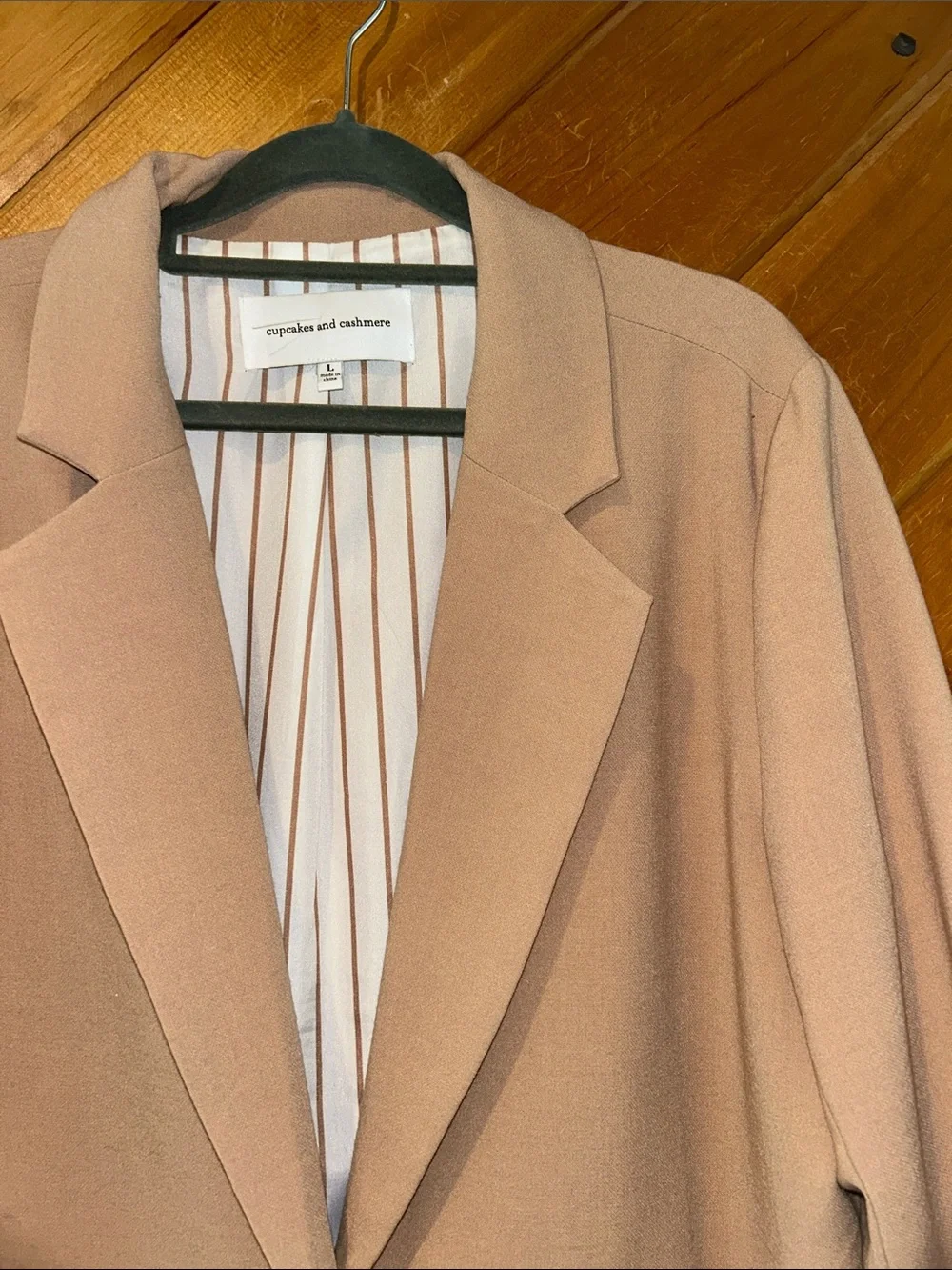 Cupcakes & Cashmere Haarlem Trench Blazer Coat in Caramel - Picture 4 of 6